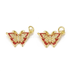 Brass Micro Pave Cubic Zirconia Pendants&nbsp;KK-E068-VB024-1