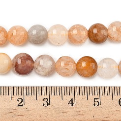 ナチュラル イエロー ヘマトイド クォーツ/ゴールデン ヒーラー クォーツ ビーズ 連売り  ラウンド  8.5mm  穴：1.2mm  約48~49個/連  15.55''（39.5cm）〜15.75''（40cm）&nbsp;G-D334-A02-8mm