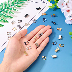 15色の合金留め具3個  ミックスカラー  12.5x8.5x4mm  5個/カラー&nbsp;FIND-TA0006-56