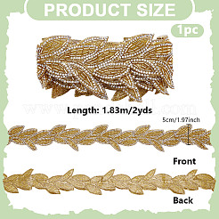2 Yards Leaf Polyester Lace Trim&nbsp;OCOR-GA0002-43B