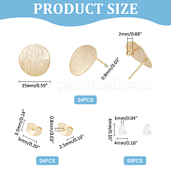 24Pcs Brass Ear Stud Findings&nbsp;KK-UN0002-83