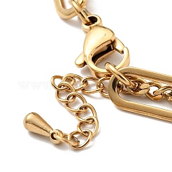 Heart and Round Ball Charm Multi-strand Bracelet&nbsp;BJEW-G639-24G
