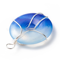 Natural Striped Agate/Banded Agate Pendants&nbsp;PALLOY-JF01819-02