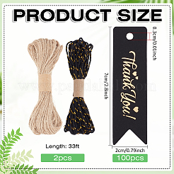 100Pcs Kraft Paper Thank You Gift Tags&nbsp;AJEW-ME0002-45D