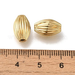 ラックメッキ真鍮製ビーズ  長持ちメッキ  鉛フリー＆カドミウムフリー  波形の楕円形  18KGP本金メッキ  12.5x8mm  穴：2mm&nbsp;KK-K373-06G