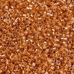MIYUKIデリカビーズ  シリンダー  日本製シードビーズ  11/0  （db1702)カッパーパールライニングマリーゴールド  1.3x1.6mm  穴：0.8mm  約2000PCS /ボトル  10 G /ボトル&nbsp;SEED-JP0008-DB1702