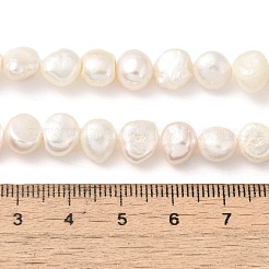 天然養殖淡水パールビーズ連売り  研磨両側  パパイヤホイップ  8~9mm  穴：0.5mm  約23個/連  6.89''（17.5センチメートル）&nbsp;PEAR-A006-09B