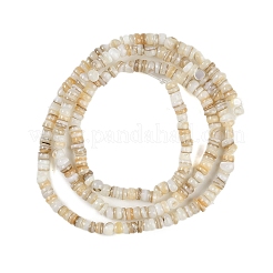 天然淡水シェルビーズ連売り  ロンデル  小麦  3x1~2mm  穴：0.5mm  約200~230個/連  14.57~14.76''（37~37.5センチメートル）&nbsp;X-BSHE-H109-13A