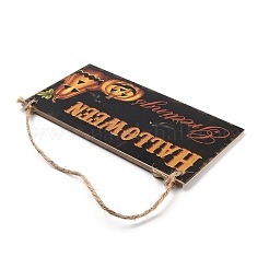 Halloween Wooden Door Hanging Welcome Sign Board&nbsp;HJEW-Z002-02D