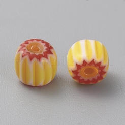 Handmade Millefiori Glass Beads&nbsp;LAMP-CJC0016-01G