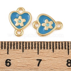 Brass Enamel Connector Charms&nbsp;KK-H078-03B-G01
