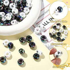 Opaque Acrylic European Beads&nbsp;SACR-CJC0001-37