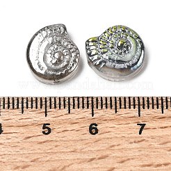 透明なガラスビーズを電気  巻き貝  ミックスカラー  13.5x12x5mm  穴：1.2mm&nbsp;EGLA-L047-05B