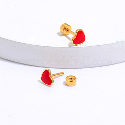 Heart 201 Stainless Steel Stud Earring&nbsp;NR5432-02