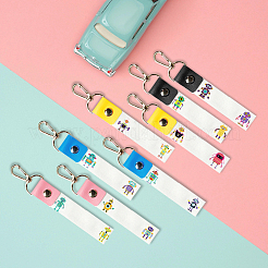 PU Leather & Cotton Name Marker Keychain&nbsp;AJEW-WH0514-018