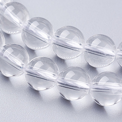 天然石クオーツクリスタルビーズ連売り  ロッククリスタルビーズ  ラウンド  6mm  穴：1mm  約32個/連  7.5インチ&nbsp;G-C175-6mm-2