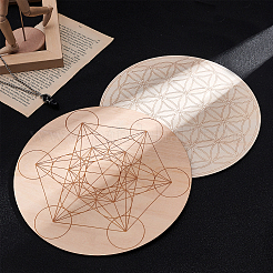 環境に優しいボードカップマット  フラットラウンド  バリーウッド  150x3mm&nbsp;WOOD-XCP0002-12