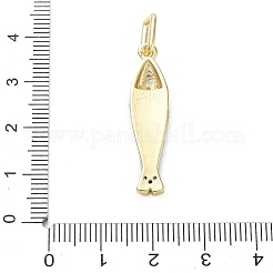 Brass Micro Pave Clear Cubic Zirconia Pendants&nbsp;CU-CBA6980-02G-A