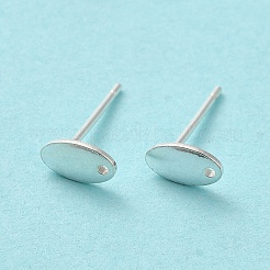 Oval 925 Sterling Silver Stud Earring Finddings&nbsp;STER-K174-13S