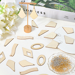 DIY Wooden Dangle Earring Making Kits&nbsp;DIY-SP0005-04