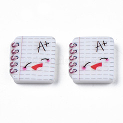 オペーク樹脂カボション  本  ホワイトスモーク  16.5x15.5x4mm&nbsp;CRES-S308-038