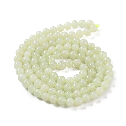 天然ネフライト翡翠/和田翡翠ビーズ連売り  ラウンド  6mm  穴：0.7~0.8mm  約108~109個/連  24.09''~24.61''（61.2~62.5センチメートル）&nbsp;G-NH0005-030B