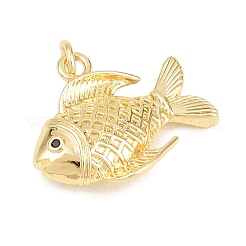 Brass Micro Pave Cubic Zirconia Pendants&nbsp;KK-D258-02G-06