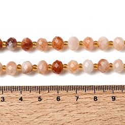 Natural Red Hematoid Quartz/Ferruginous Quartz Beads Strands&nbsp;G-D105-B07