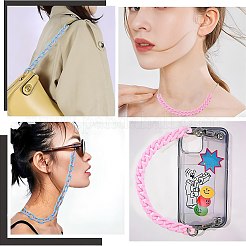 180Pcs 9 Colors Opaque Acrylic Linking Rings&nbsp;OACR-FS0002-78
