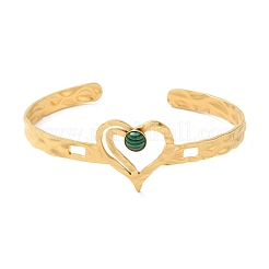 304 Stainless Steel Open Cuff Bangles&nbsp;BJEW-K230-02A-G