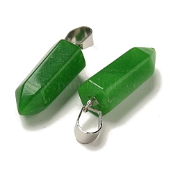 Dyed Natural White Jade Pendants&nbsp;G-Z067-07P-22