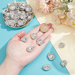 40Pcs 8 Styles Alloy Rhinestone Pendants&nbsp;ALRI-NB0001-19P