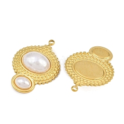 304 Stainless Steel & ABS Plastic Imitation Pearl Pendants&nbsp;STAS-Z166-15G