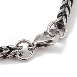 304 Stainless Steel Wheat Chain Bracelets for Men&nbsp;BJEW-B096-36A-AS