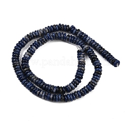 天然石ソーダライトビーズ連売り  ロンデル  6x2mm  穴：0.7mm  約174個/連  15.35''（39センチメートル）&nbsp;G-Q159-B32-01