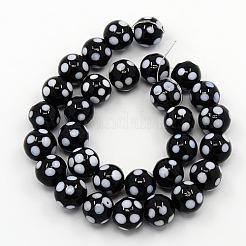 Handmade Lampwork Round Beads Strands&nbsp;X-LAMP-L007-10mm-01