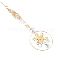 Brass Big Pendant Decorations&nbsp;HJEW-M005-01G-03