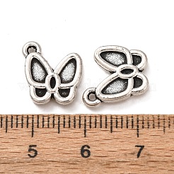 合金のチベット風チャーム  蝶のチャーム  アンティークシルバー  13x12x2.5mm  穴：1.3mm  約800個/1000g&nbsp;FIND-C094-22AS