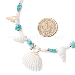 Summer Beach Natural Shell Pendant Necklaces&nbsp;NJEW-TA00197