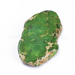 天然レガライト/インペリアルジャスパー/海底堆積物ジャスパーペンダント  印象ジャスパーナゲット  染め  ミックスカラー  34~52x20~33x5~5.5mm  穴：1.2mm&nbsp;G-F590-08