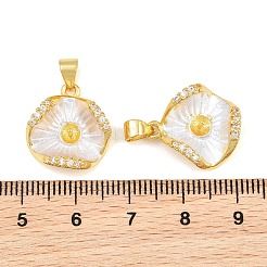 真鍮製マイクロクリアキュービックジルコニアペグベイルピンペンダント  花のチャーム  エナメル  片穴パーツ用  ラックめっき  長持ちメッキ  鉛フリー＆カドミウムフリー  ゴールドカラー  18x15.5x5.5mm  穴：4.5x3.5mm  ピン：0.8mm&nbsp;KK-CBA6A75-52A-G