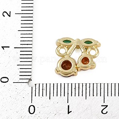 Brass Pave Green and Red Cubic Zirconia Links&nbsp;LS-KK-D409-18G