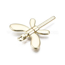 ラックメッキ合金ペンダント  カドミウムフリー＆鉛フリー  トンボ  ライトゴールド  33x29x4mm  穴：1.8mm&nbsp;PALLOY-T077-68A-LG-RS