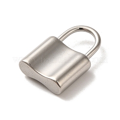 変色しない304ステンレススチールペンダント  南京錠チャーム  ステンレス鋼色  20x13x5mm  穴：7x7mm&nbsp;STAS-L022-266P