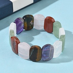 Natural Mixed Stone Beads Stretch Bracelets for Women Men&nbsp;BJEW-I323-02J