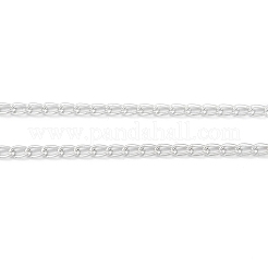 酸化アルミニウムツイストチェーン  溶接されていない  スプールで  銀色のメッキ  6x3.5mm  約328.08フィート（100m）/ロール&nbsp;CHA001