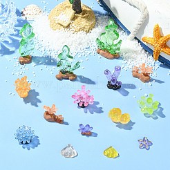 28Pcs 14 Styles Resin Marine Organism Display Decorations&nbsp;RESI-CJ0004-72