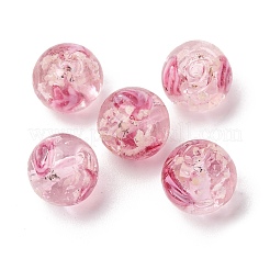 Luminous Handmade Glod Sand Lampwork Beads Strands&nbsp;LAMP-B028-03L-10mm