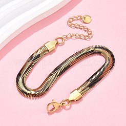 304 Stainless Steel Snake Chain Bracelets for Women&nbsp;BJEW-C103-02G
