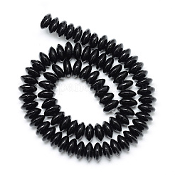 Synthetic Black Stone Bead Spacer Strands&nbsp;G-R359-3x6-01-1